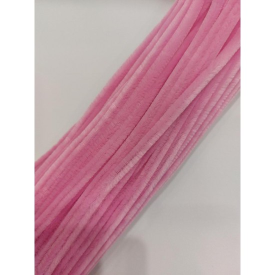 Проволока синельная 30 см цв. розовый, цена за 10 шт